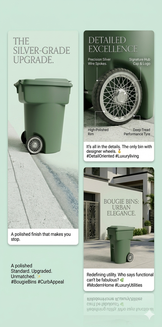 Bougie Bins | Silver-Grade Urban Elegance