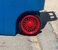 Boujee Trash Can Rims - Sport Red Edition, Home & Outdoor Waste Bin Accessory