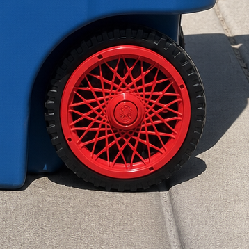 Boujee Trash Can Rims - Sport Red Edition, Home & Outdoor Waste Bin Accessory