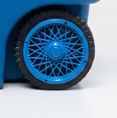 Boujee Bins Signature Blue Spoke Trash Can Rims - For Home, Outdoor Waste & Recycling Bins